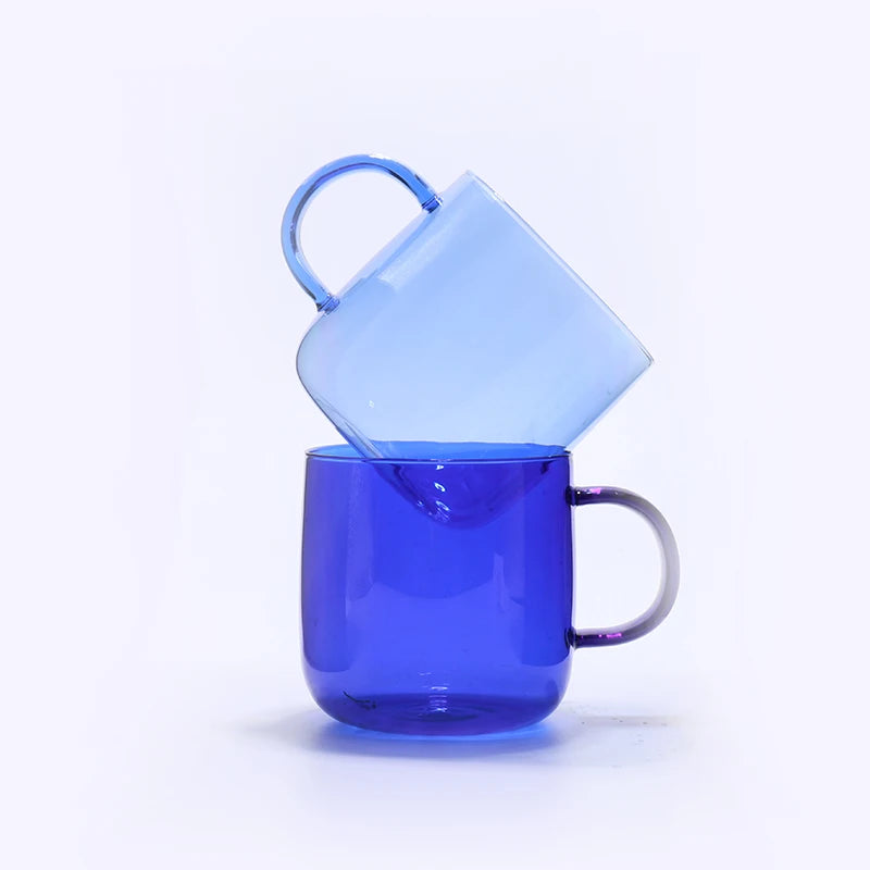 Custom Vintage Glass Coffee Cup Set Borosilicate Reusable Drinking Mugs Latte Cup High Appearance Afternoon Glass Tea Cup