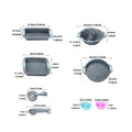 Heat Resistant Circular Silicone Cake Mold Set Baking Tray Loaf Bread Muffin  Toast Mold Cake Pizza Plate Oven Bakeware Pan Set