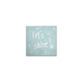Made In Germany - Home Decor Canvas Picture Let'S Shine - Wall Mural In Blue And Yellow - Canvas Picture On Stretcher Frame
