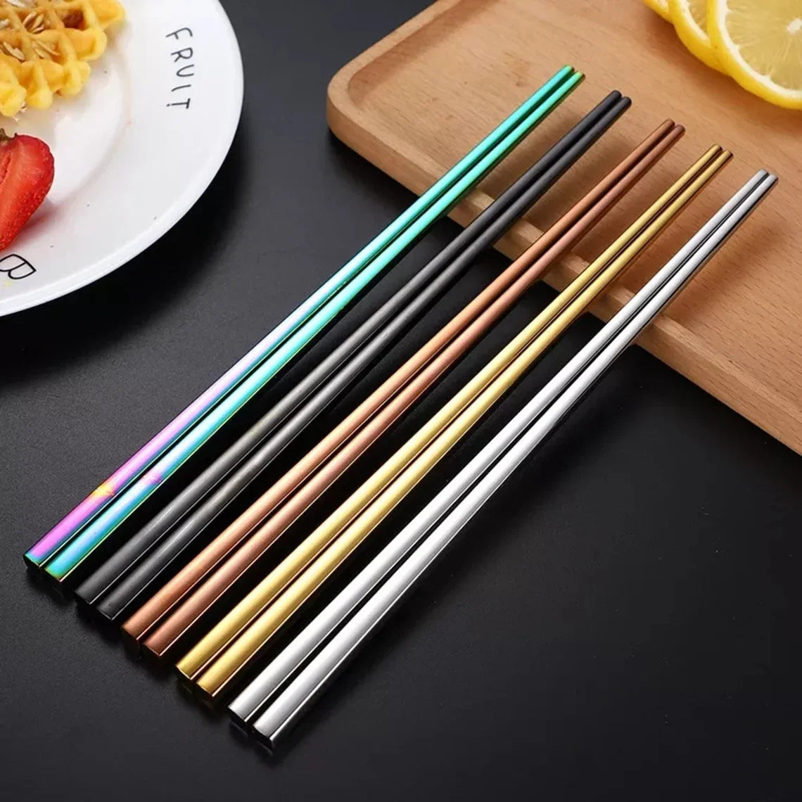 Custom logo Chopsticks Stainless Steel Gift  304 Stainless Steel Korean Chopsticks