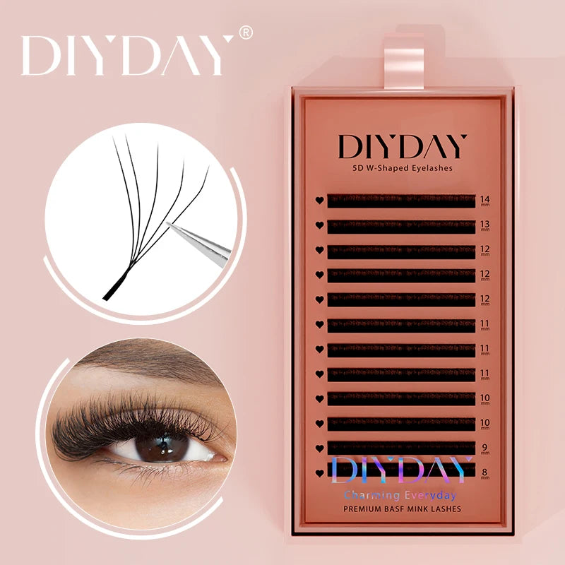 Full-Bodied 5D Volume Wispy Eyelashes Soft Invisible Band Handmade Reusable False Lashes for Daily & Party Makeup