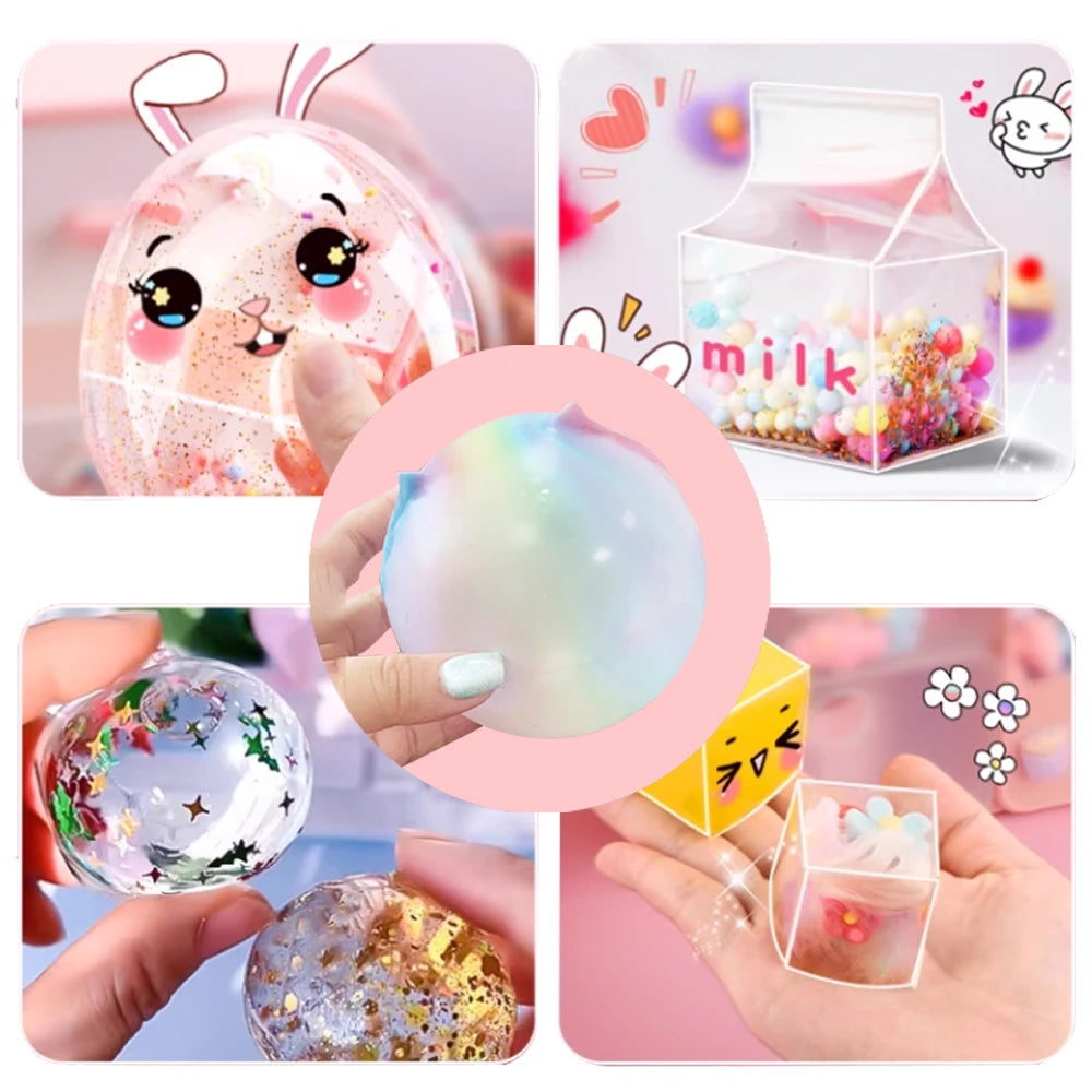 HONGFU Self Adhesive Paper Nano Sticky Ball Kit Double Sided Acrylic PE Material Waterproof High Viscosity DIY Student Use 2