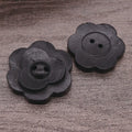 15mm~38mm Natural Wood Flower Wooden Button 2-Holes Button for Shirts and Coats Hand Painted Design