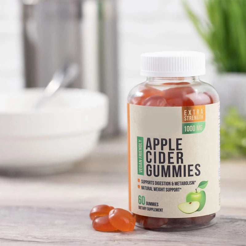 Factory Price Sweetness Wholesale With Sea Moss Cider Vinegar Vegan 60 Sweets Slimming Apple Gummies Weight Loss MegaBDM