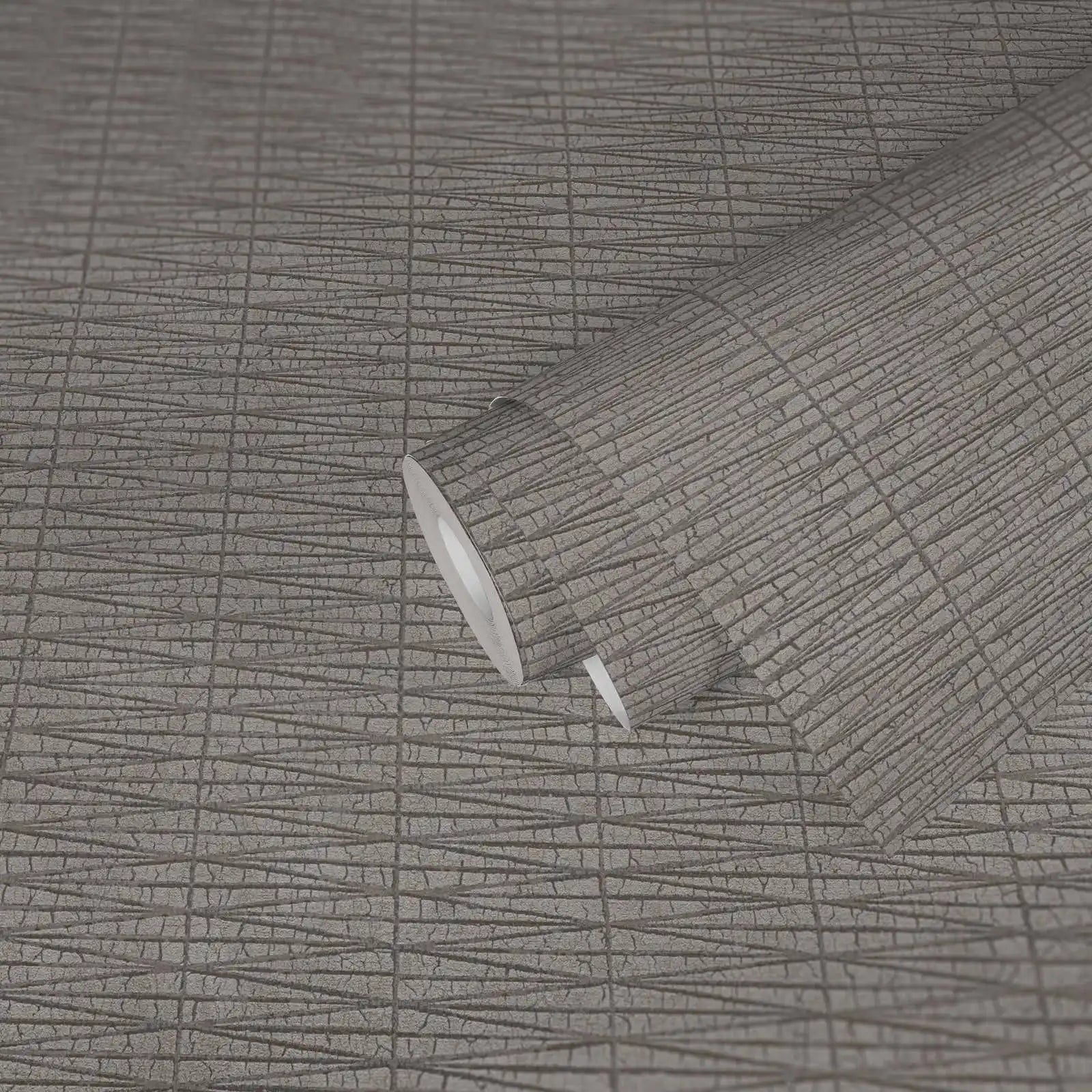Made in Germany Modern Wallpaper Rolls Grey Silver Metallic Non Woven Vinyl Highly Wash-Resistant Light Resistant 1005 X 053 m