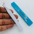 Best Selling High Quality 90 Degree Slim Boot Lash Tweezers Precision Durable Sustainable Diamond Grip Eyelash Tweezers