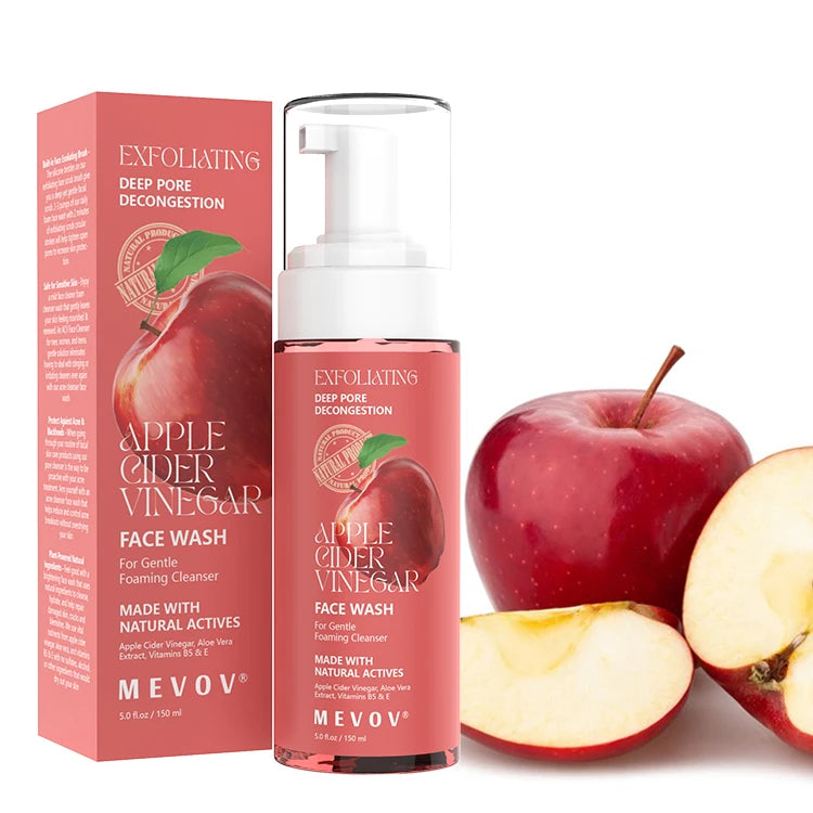 Skincare Factory Apple Cider Vinegar Face Wash With Cleansing Moisturizing Soothing Facial Cleanser Limpiadores Faciales