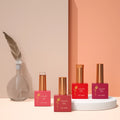 12ml OEM ODM Custom Gold Cap square Fancy pink Uv Nail Art Glue Empty Gel Polish Bottle