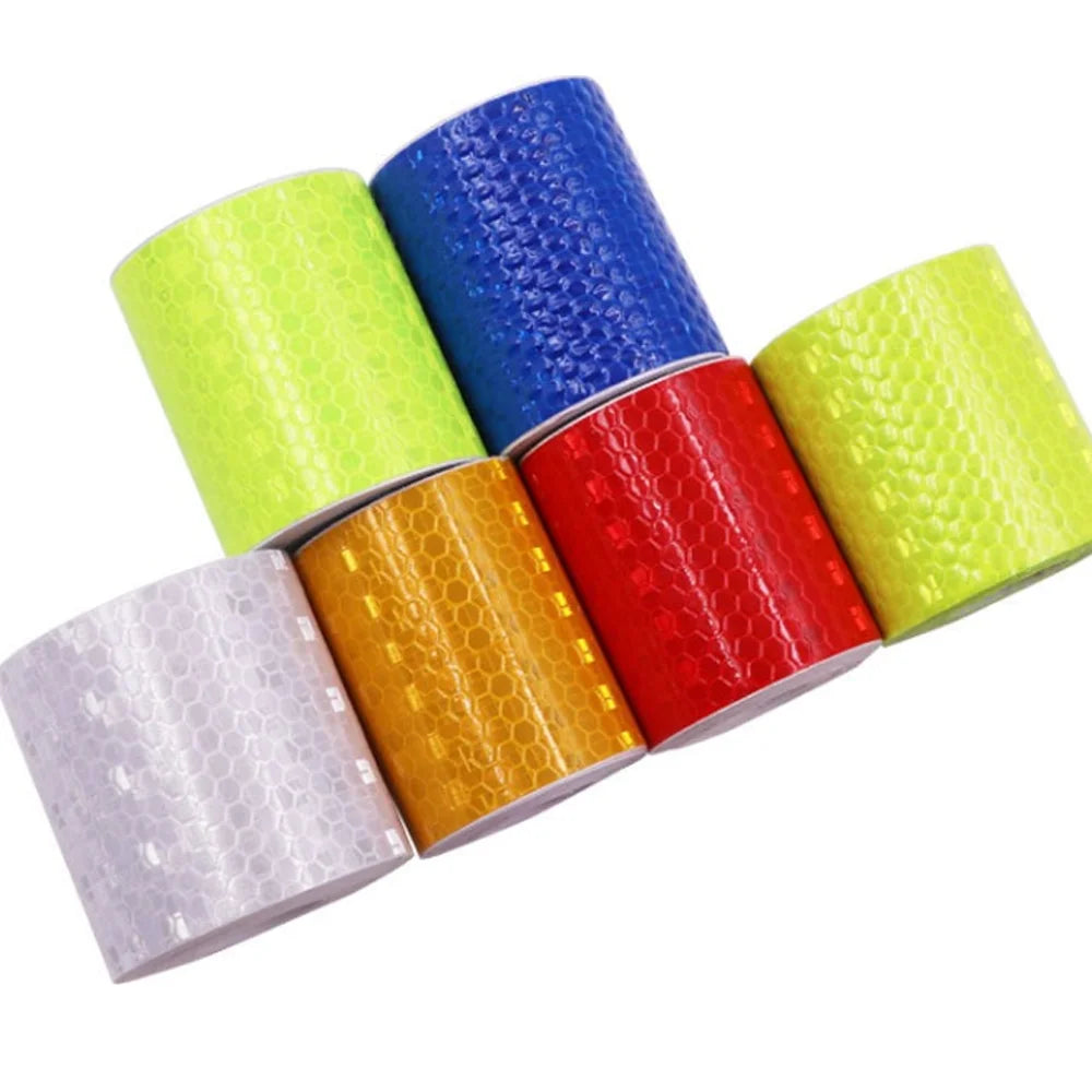 HONGFU Reflective Warning Tape Stickers for Cars & Motorcycles PET Material Hot Melt Adhesive Waterproof
