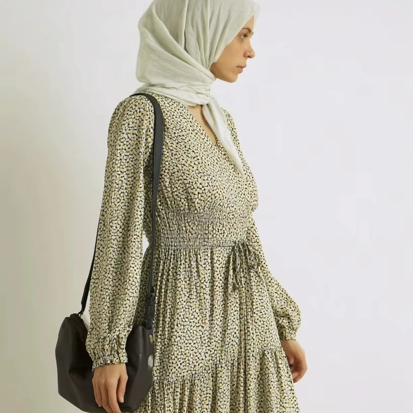 2026 Eid New Season Elegant Moderate chiffon Women's Clothing New Eid Abaya Dress Long Sleeve Factory Price