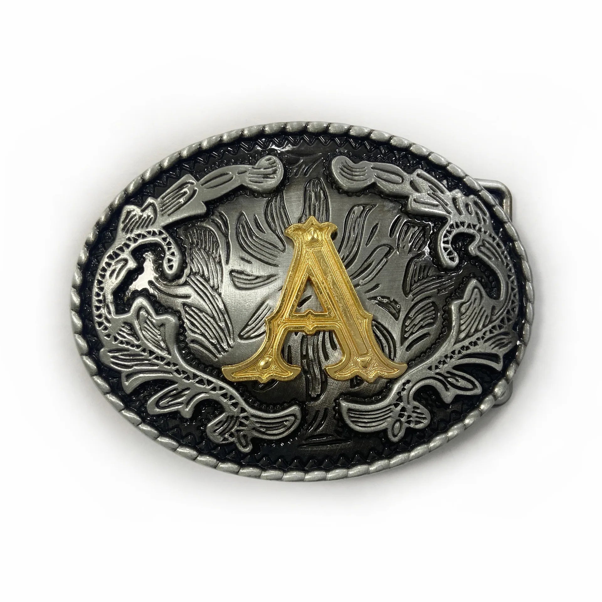 New Design Western Belt Buckle Initial Letters ABCDEFG to Z Cowboy Rodeo Belt Buckle for Men Women Cowboy Cowgirl