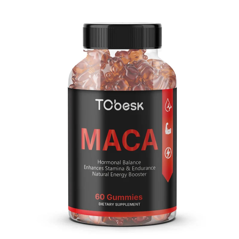 Hot Sell Sugar-free Private Label OEM Maca Gummies for Men's Stamina Dietary Supplements Manufacturer