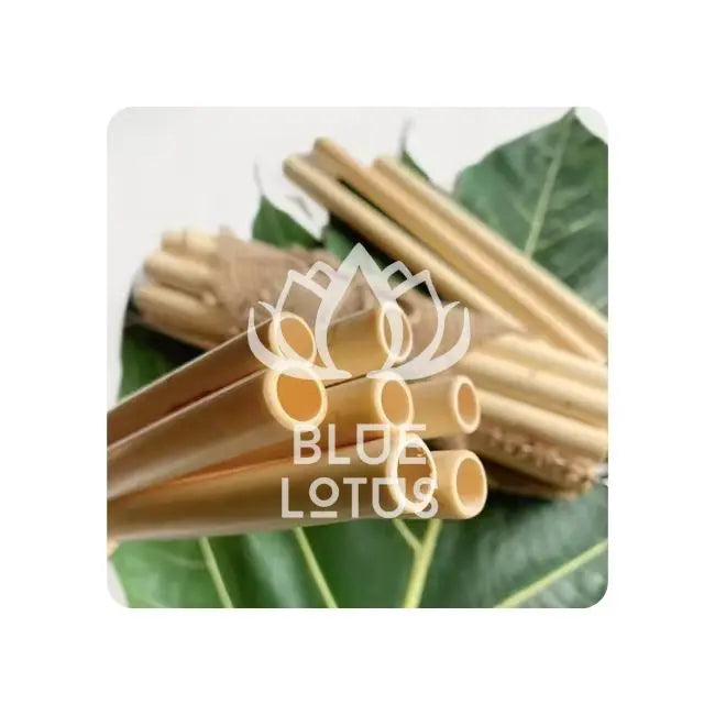 HOT ECO PRODUCT Organic Bamboo Straw Kit Complete Set with Cotton Bag and Brush