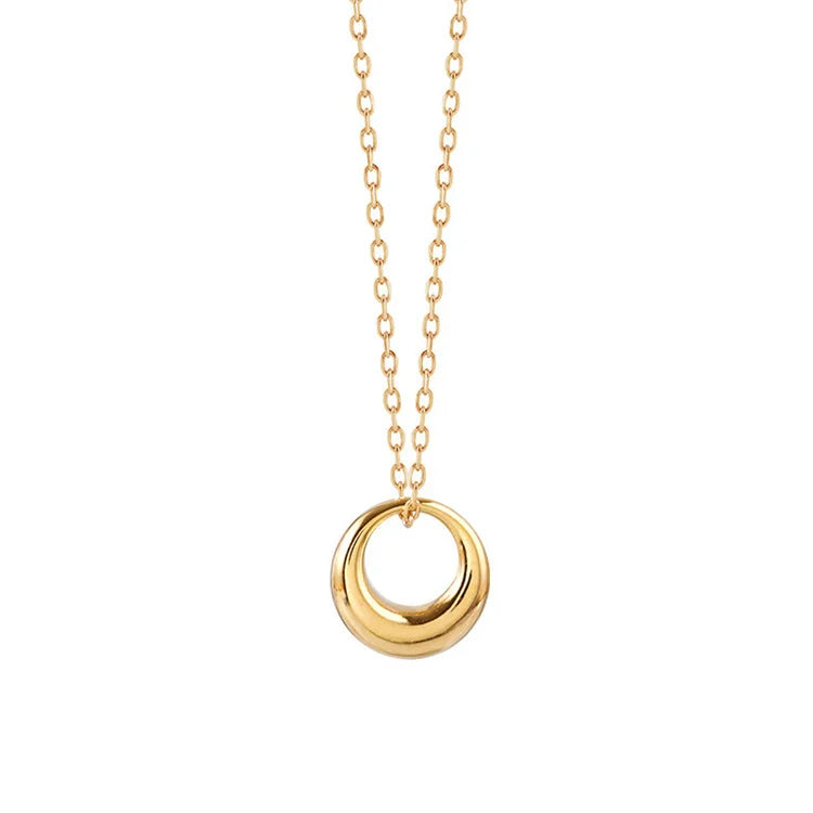 Simple Korean All-Match Jewelry Accessories Cold Style Clavicle Chain Necklace Ring Necklace for Women