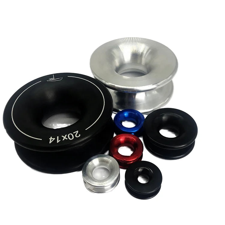 Machining Services Custom Hard Anodize PTFE Coating Sailing Aluminium Low Friction Ring Rigging Friction Pulley Ring