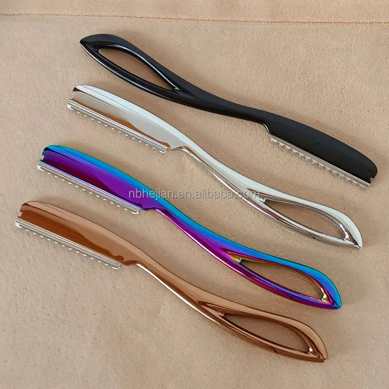 2023 Salon Hairdressing Razor Barber Stylist Trimming Shaving Hair Cut Thinning Magnetic Zinc Alloy Single Blade Face