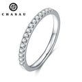 Best Selling Fashion Women Fine Jewelry 925 Sterling Silver 15pcs Moissanite Stones Wedding Band Engagement Ring for Women