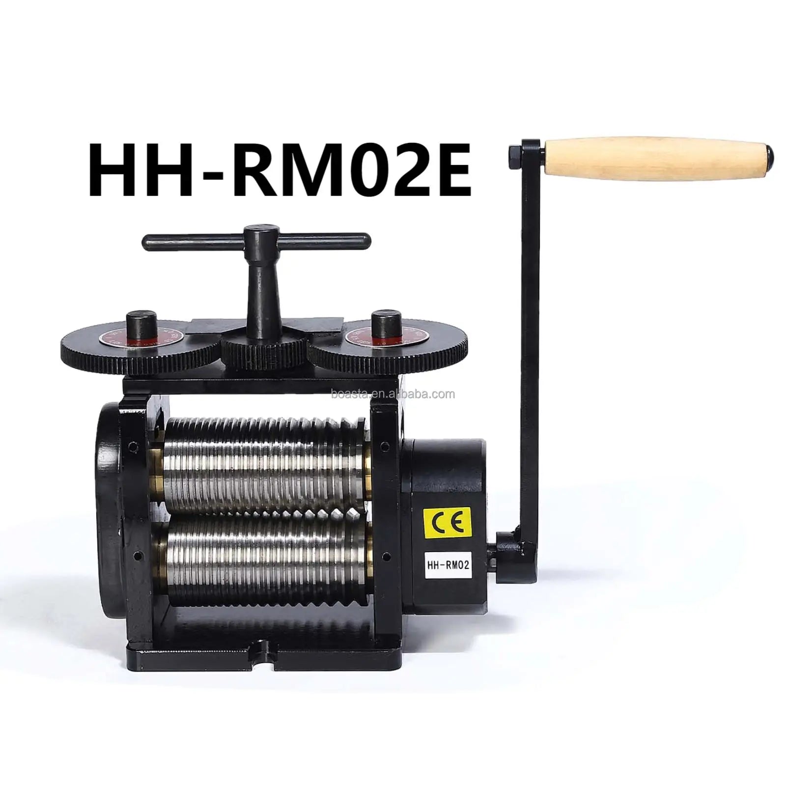 Boasta HH-RM02E Manual Jewelry Rolling Mill 130mm Steel Roller 65mm Dia 4:1 Gear Hand Crank Sheet Wire Mill