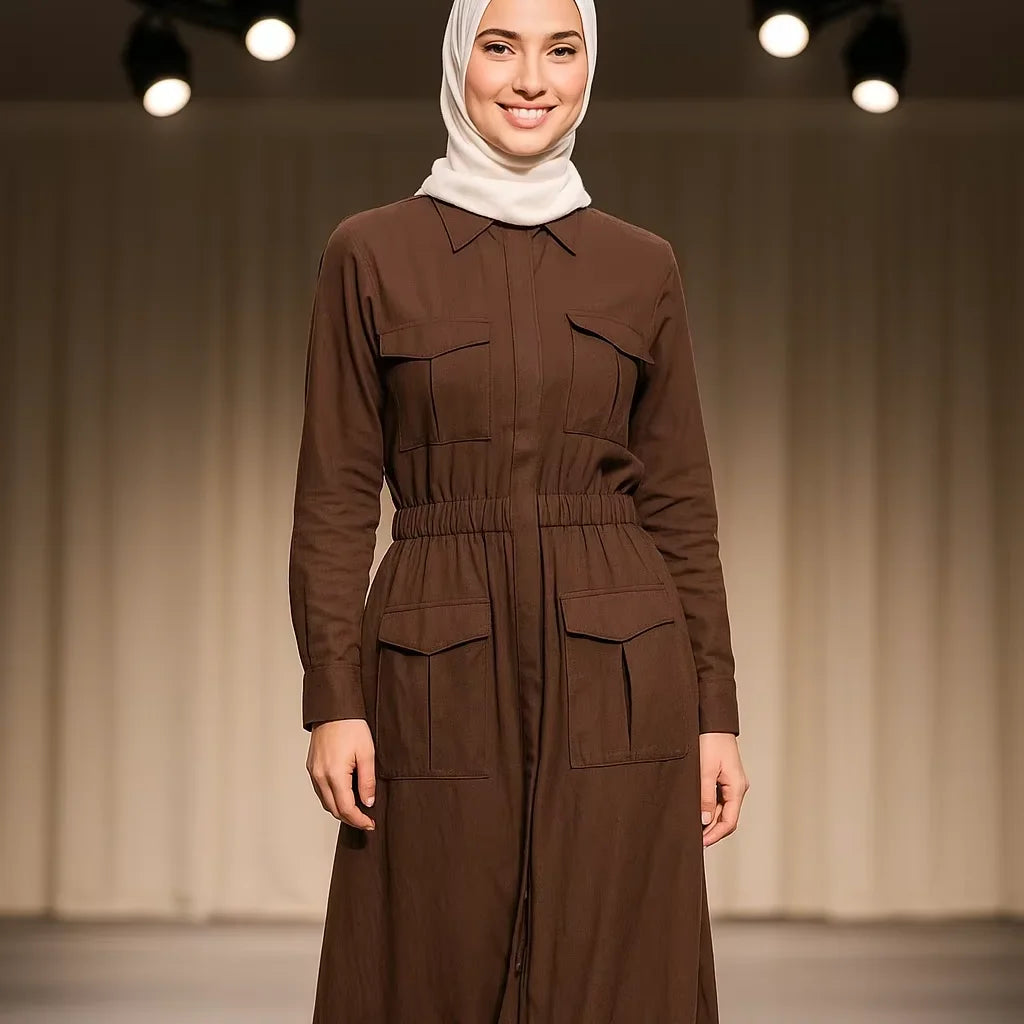 YXA030 2026 Eid Muslim Women Dress Islamic Hijab Traditional Luxury with Bohemian Long Coat Abaya for a Sophisticated Autumn