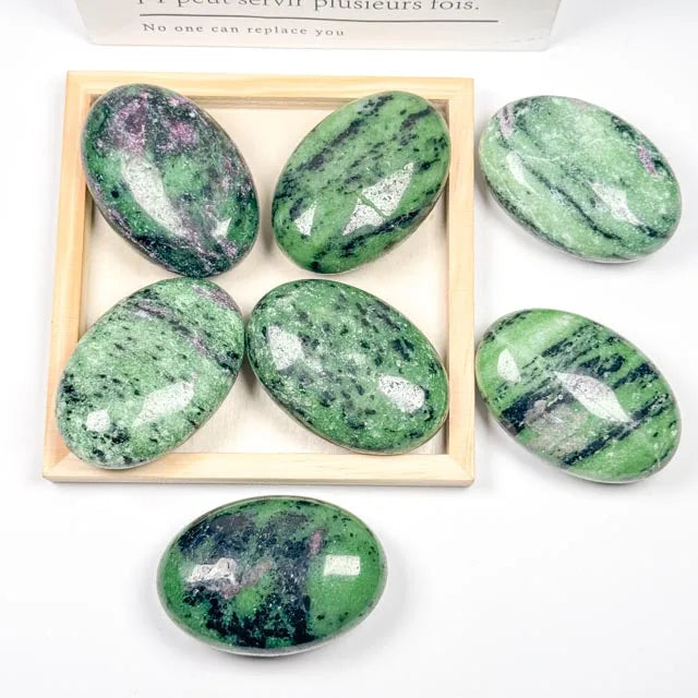 Ruby in Zoisite Natural Ruby Stone Crystals Healing Stones Fengshui Natural Crystal Craft Polished Ruby in Zoisite Tumbled Stone MegaBDM