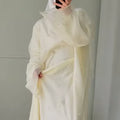 YKD051 Muslim Dress Wome Islamic Clothing Hijabs Traditional Long Robe Pearl Organza Loose Abaya Light Refreshing Summer Vibo