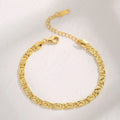 Low MOQ Wholesale Women 925 Sterling Silver Gold Princess Cut Zircon Classic Vintage Chain Bracelet for Gift Party