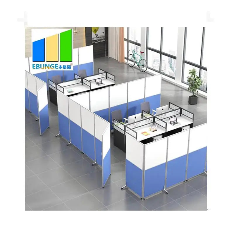 EBUNGE Portable Foldable Wall Partition Wheels Adjustable for Kitchen Outdoor Supermarket Church School Warehouse Gym Bathroom