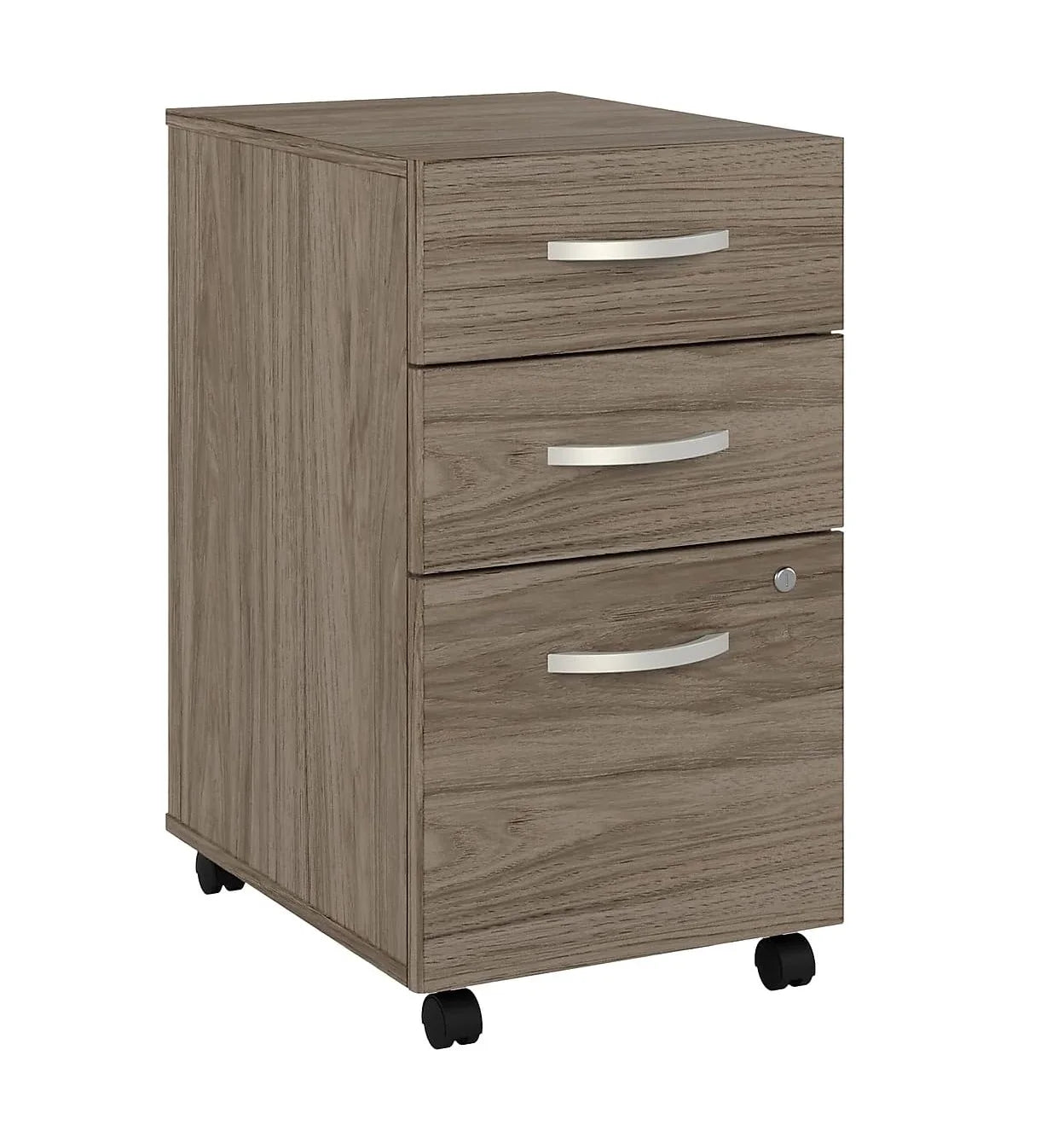Wholesale Modern Wooden Panel 3-Drawer Mobile Filing Cabinet with Key Lock for Bedroom and Office Use