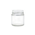 Wholesale Large Clear 180ml 6oz Glass Bottle Ergo Jar with Black Metal Lid for Food Storage Honey Sauce Canned Food