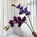 Colorful Artificial Flowers Long Stem Cymbidium Orchid Flowers Real Touch Orchid for Home Decor