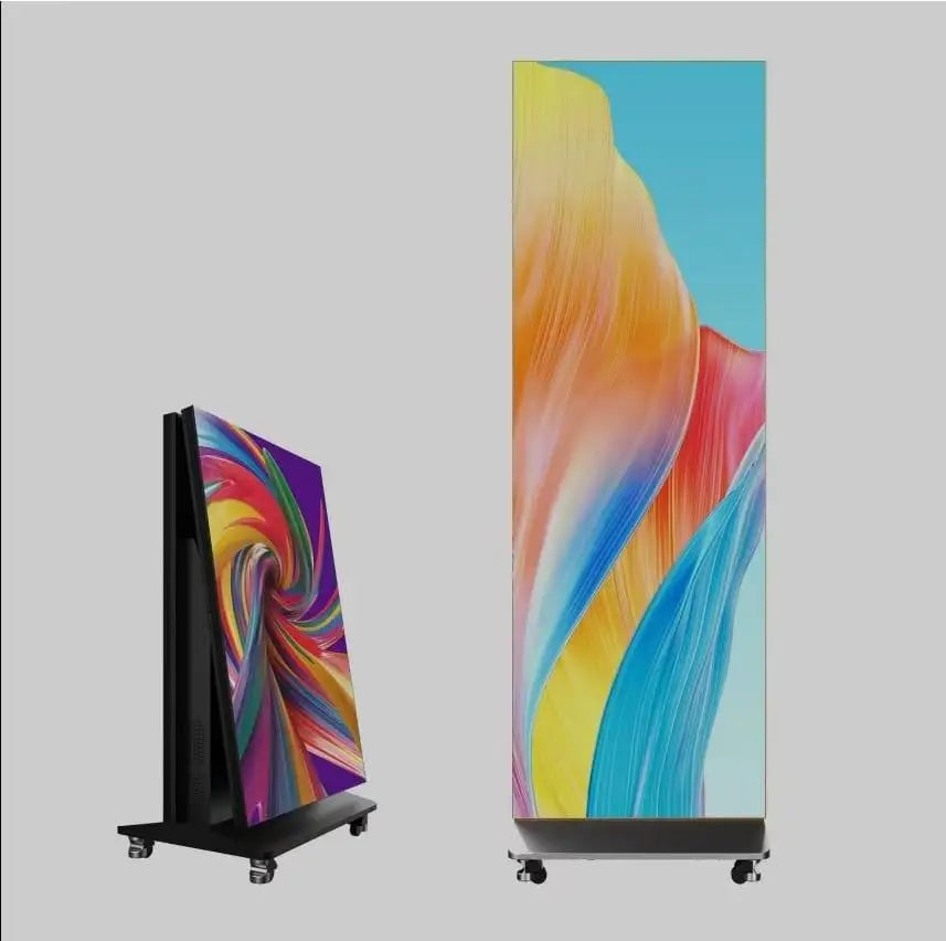 Support USB /WIFI/ 4G Portable Indoor Floor Standing P1.86 P2 P2.5 P3 Poster LED Display Indoor Foldable Display
