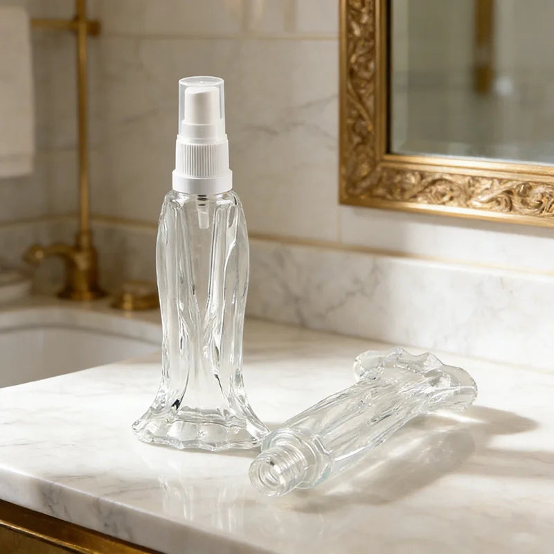 Spray Glass Perfume Bottle Uniform Fine Mist for Fragrance Touch-Up Fish Tail Shape