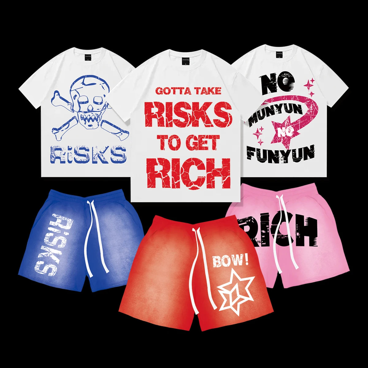OEM Custom Wholesale Summer Heavyweight Oversized Man T-Shirt and Short Set High Quality Plus Size Men's Two Piece Short Sets