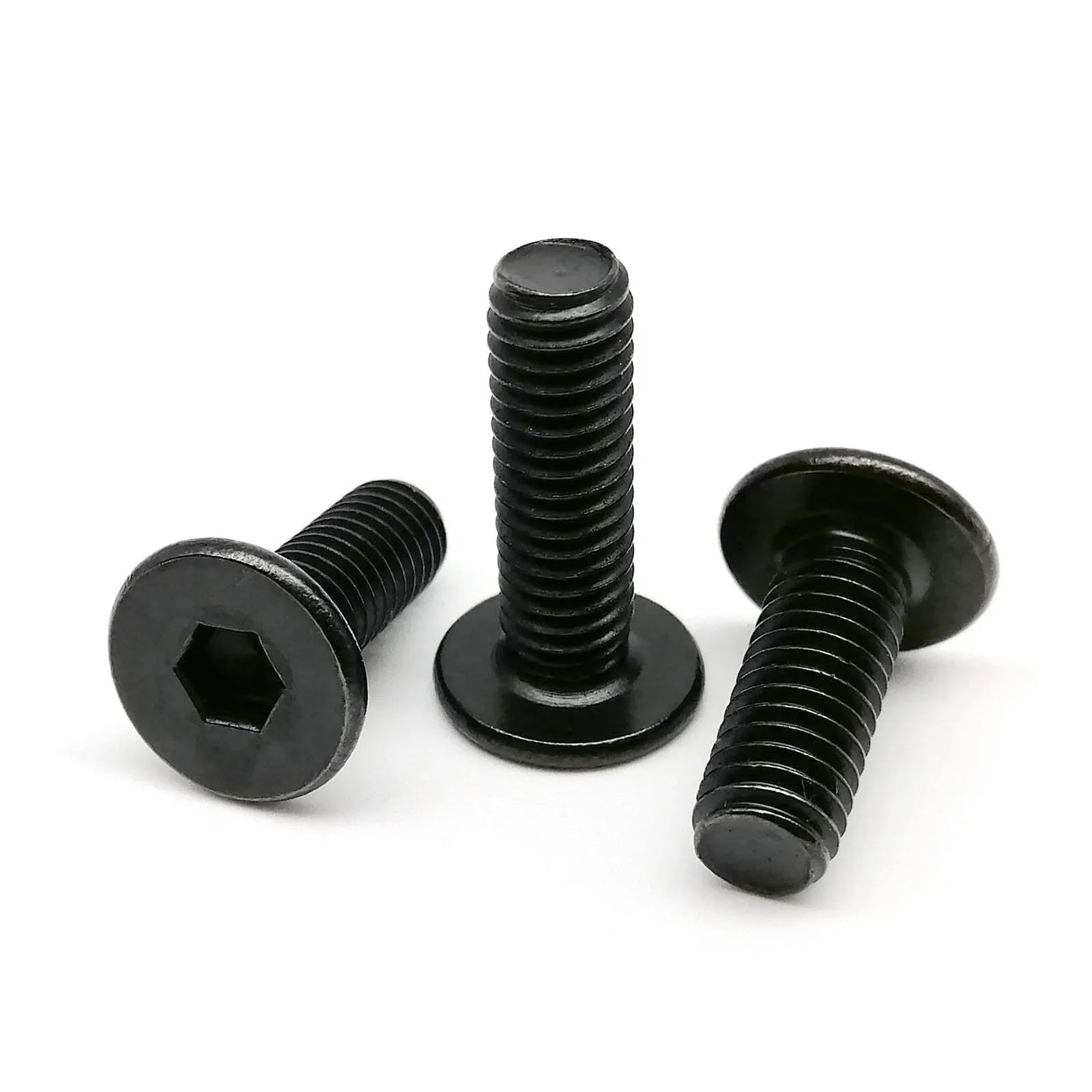 Black 304 Stainless Steel M2 M3 M4 M5 M6 M8 Allen Hex Socket Ultra Thin Flat Head Metric Screws Customizable