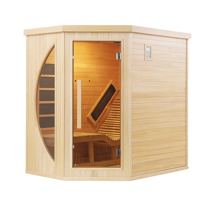 Cheap Directly Shipped US Warehouse Stock Hemlock Wooden  Lounge Chairs Indoor Sauna Room