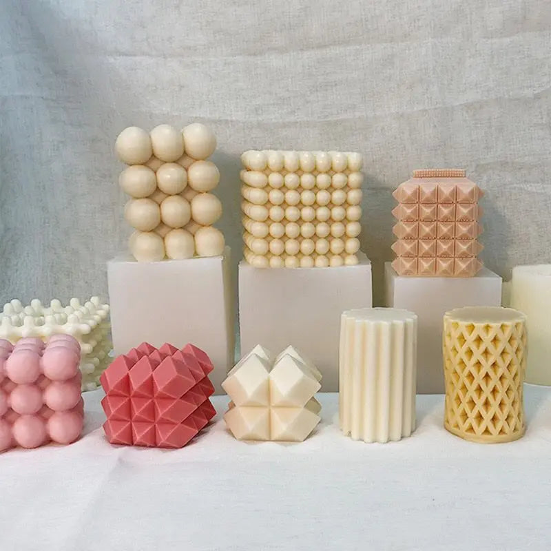 7*7 Rubik's Cube with Brick Face Candle Moulds Bubbles Magic Mold for DIY Hand Soap and Chocolate Cake