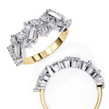 Luxury 18K Solid Gold Lab Grown Diamond Wedding Band Ring for Women with IGI Certification and 14K Gold Plating
