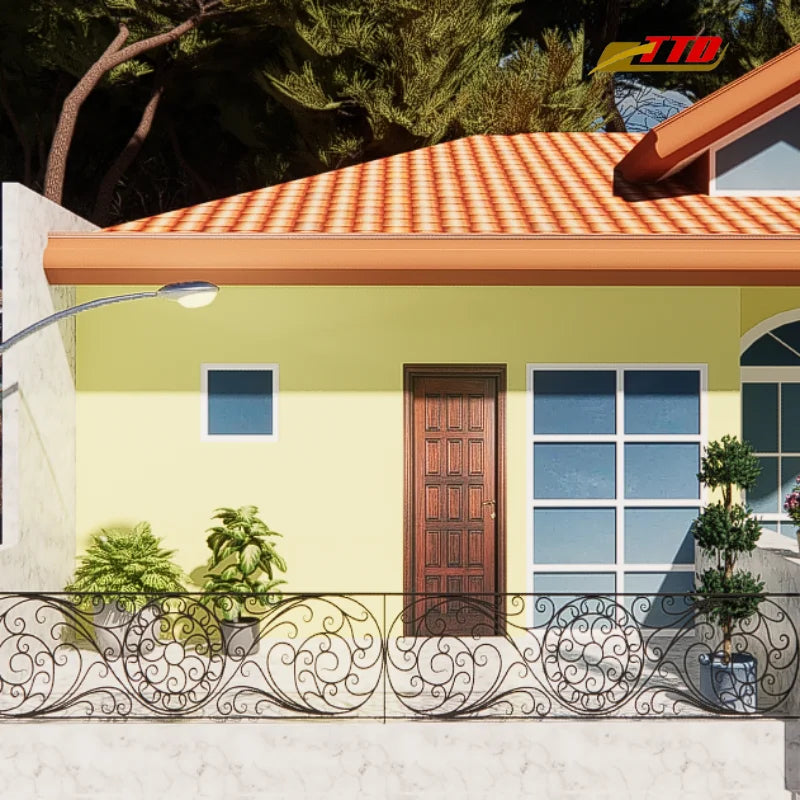 Modern Iron Balcony Railings Minimalist Lines for Contemporary Villa Architecture TTD Brand Vietnam Supplier 1 Year Warranty