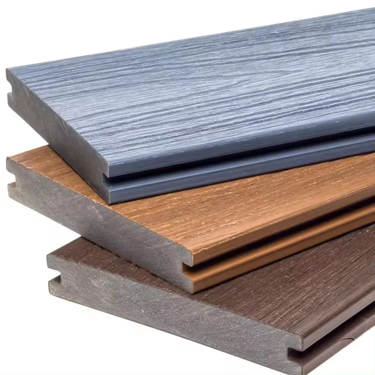 Factory on Sale Outdoor Floor Covering Co-extruded WPC Composite Solid Decking Boards