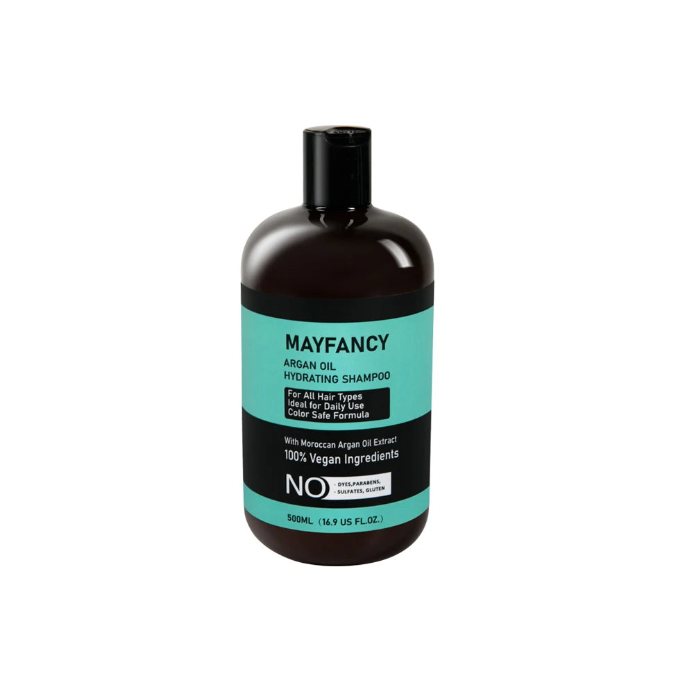 Free Sample Private Label 500ml Organic Strengthen Argan Oil Shampoo for All Hair Type