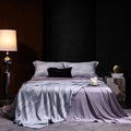 Lyocell Cotton Jacquard Printed Purple Duvet Cover 4pcs Home Textiles Summer Cool Pillowcases Designer Bedding Set