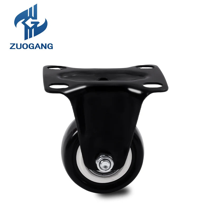 Zuo Gang PVC 1.5 2 2.5 3 4 5 Inch Fixed Oem Caster Manufacturer Furniture Market Trolley Caster Medical Caster Wheel