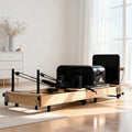 Commercial Studio Yoga Training Classic Pilates Reformer Foldable Oak Reformer Pilates Equipment