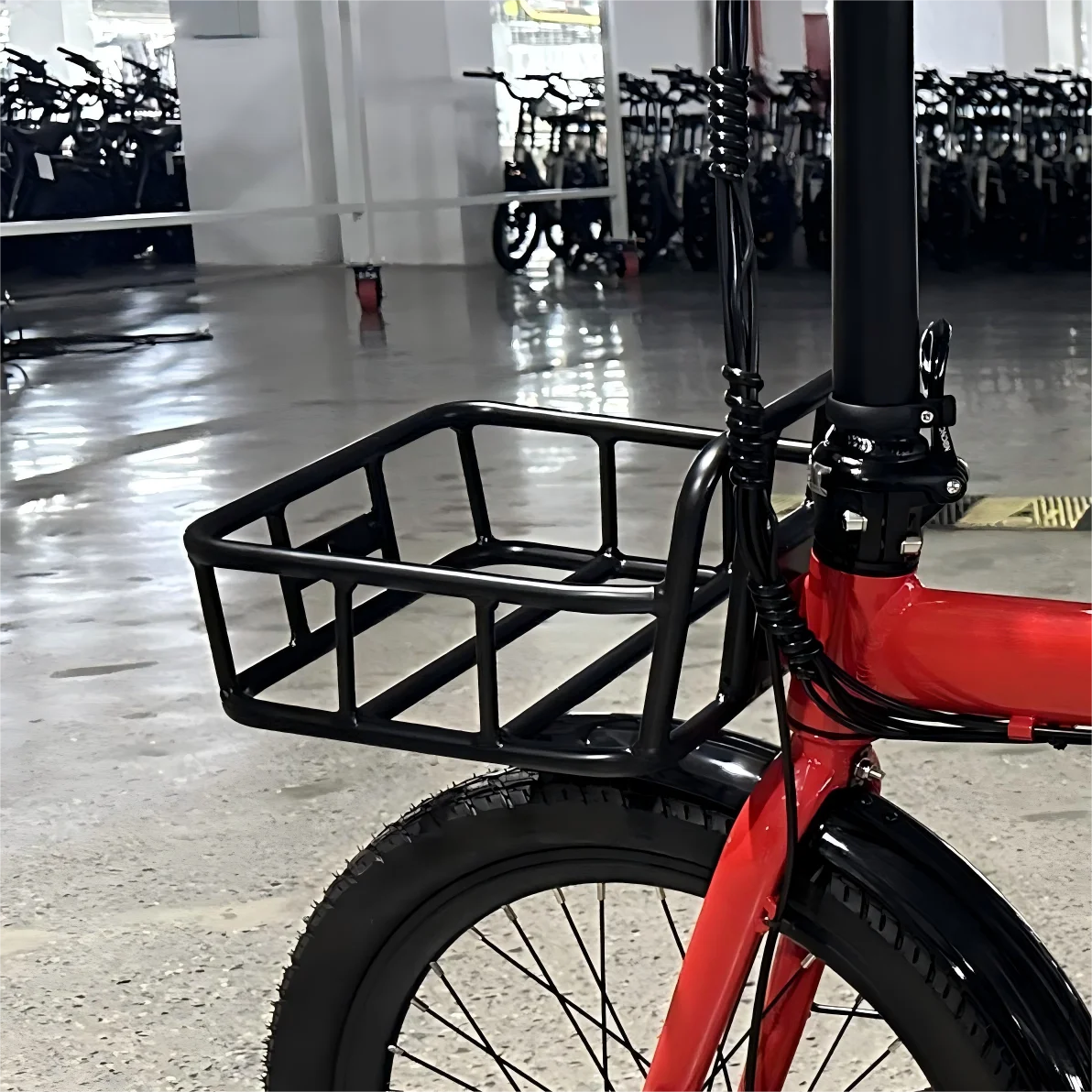 HOTTECH HFB-1 General Customized 2-hole 3-hole Portable Bike Front Rack and Folding Electric Bicycle Basket
