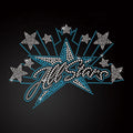 Customized Sparkle Cheer Heat Transfer Custom Design Hot Fix Rhinestone