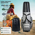 Spacious Trip Easy Carrying Foldable Bolsa De Golf Abs Golf Travel Bag Hard Shell With Wheels