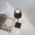 JAIYI USB Rechargeable Battery LED Desk Lamp Touch Control 3-Level Dimmable Iron Shade 3000K-6000K Color Temp Modern Design
