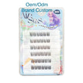 36-cluster Lashes Oem/Odm New Package Private Label Air Sense Clear Pearl Mermaid  Diy Segmented Eyelashes