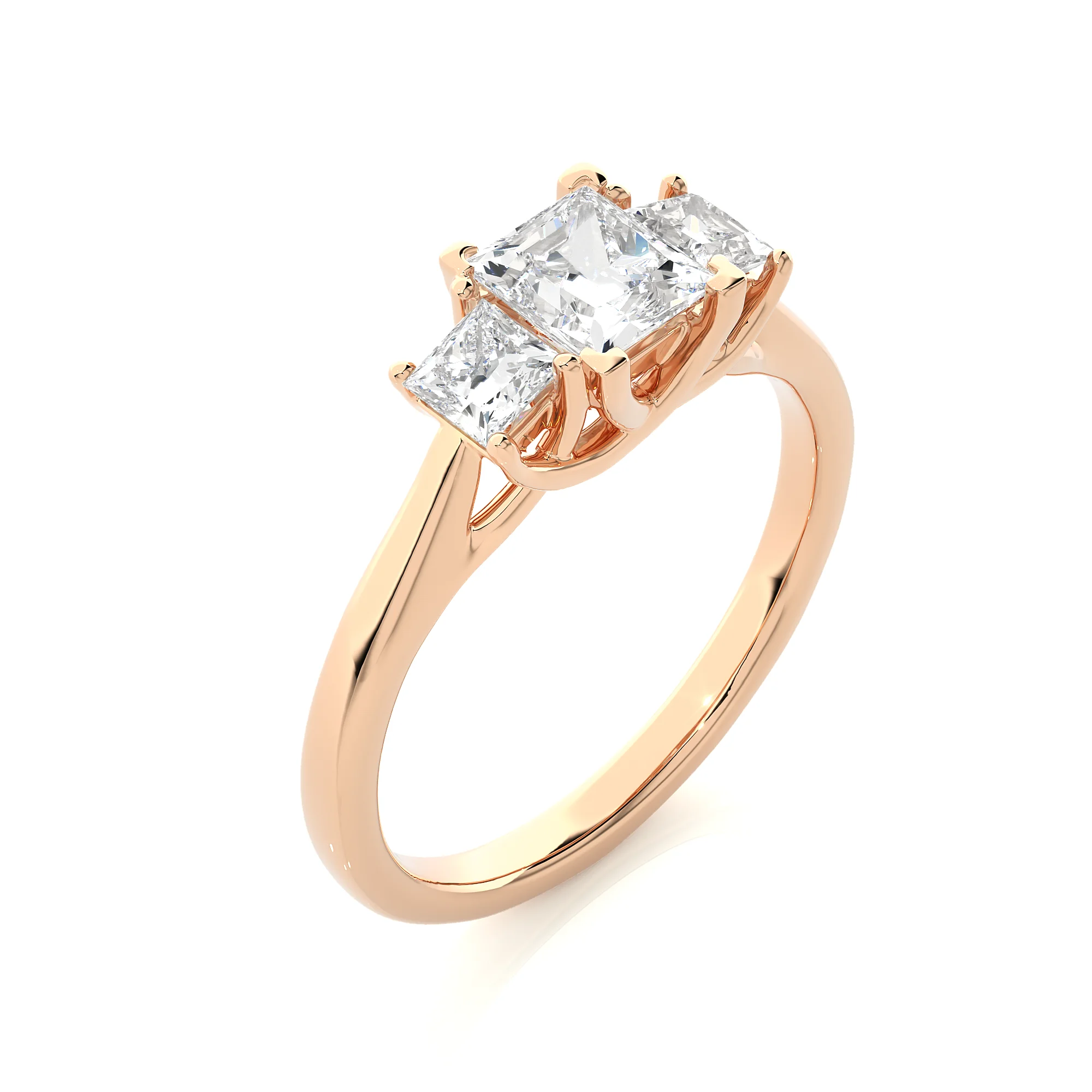 Lab-Grown Diamond Rings White Gold Rose Gold VS1 Full Diamond Ring Classic Style Engagement Ring for Women