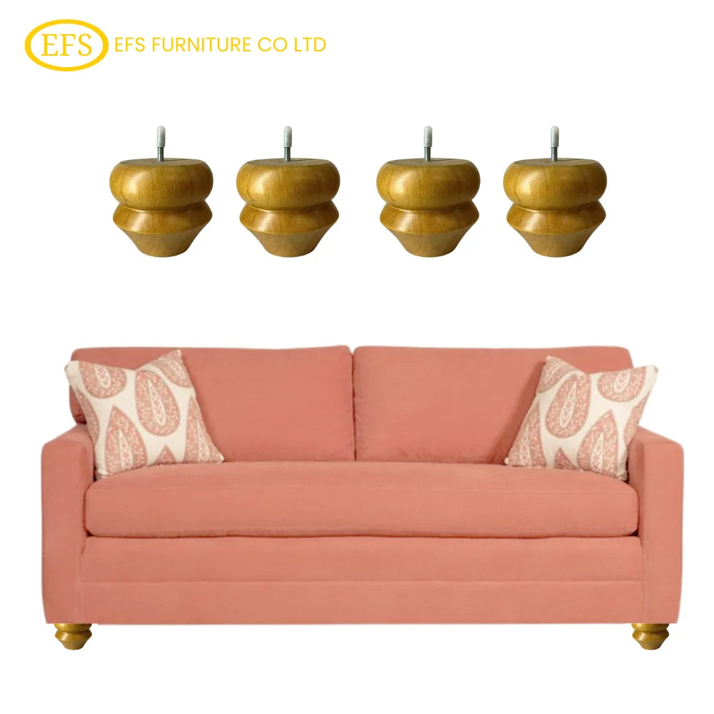 Strong Stylish Premium Solid Wood Rubberwood Cashew Wood Sofa Table Chair Legs Custom OEM Designs Outdoor Living Room Bedroom